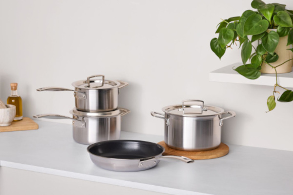 3-ply Zestaw 4 szt. naczyń do gotowania Le Creuset Stal Nierdzewna